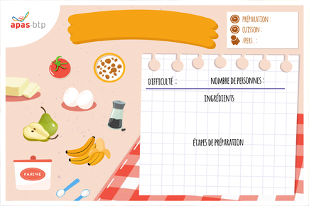 APAS-BTP : dossier alimentation - fiche recette