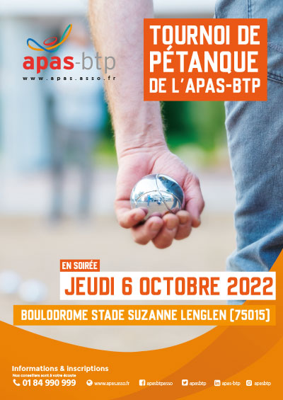 Tournoi de Pétanque APAS-BTP