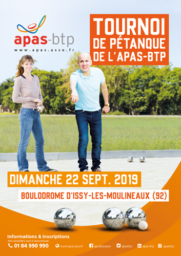 Tournoi de pétanque APAS-BTP 2019