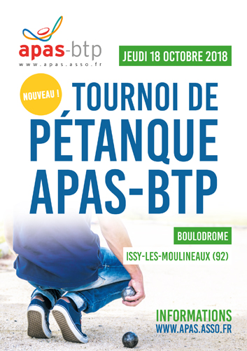 APAS-BTP : tournoi de pétanque 2018