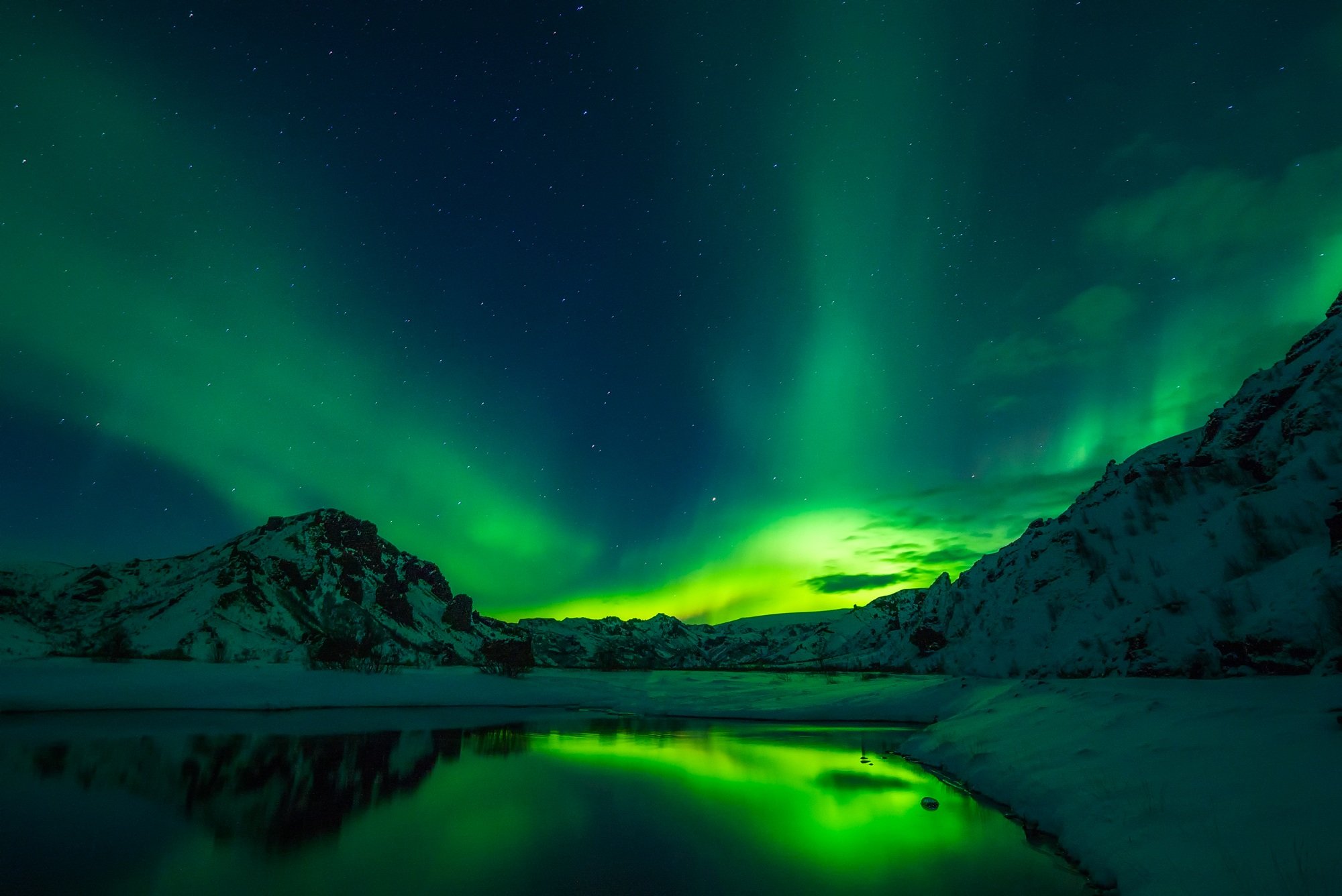 Aurores boréales Islande