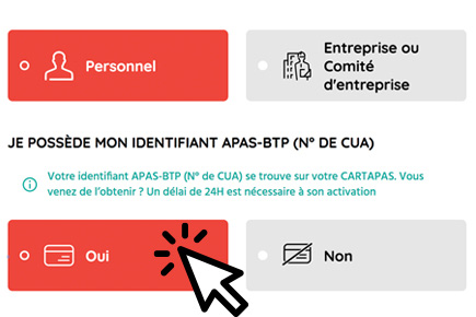 Création de compte web APAS-BTP