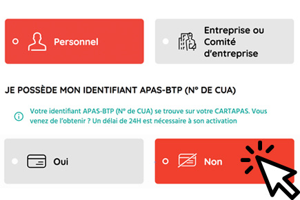 Création de compte web APAS-BTP