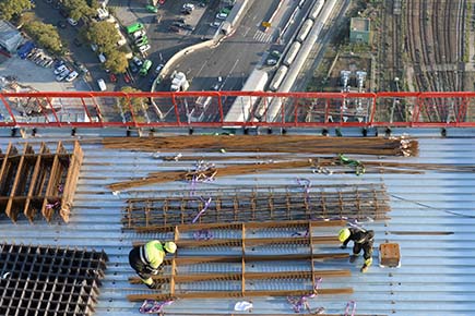 le chantier des Tours Duo quai d'Ivry