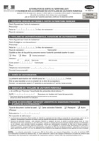 APAS-BTP Vacances Jeunes - Autorisation de sortie de territoire - Séjours partenaires