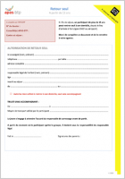 APAS-BTP - Vacances enfants - Retour seul