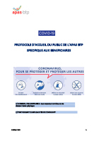 COVID-19 - Protocole d'accueil des bénéficiaires - sites APAS-BTP
