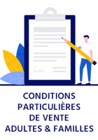 Conditions particulières de vente Adultes & Familles - été - automne 2024